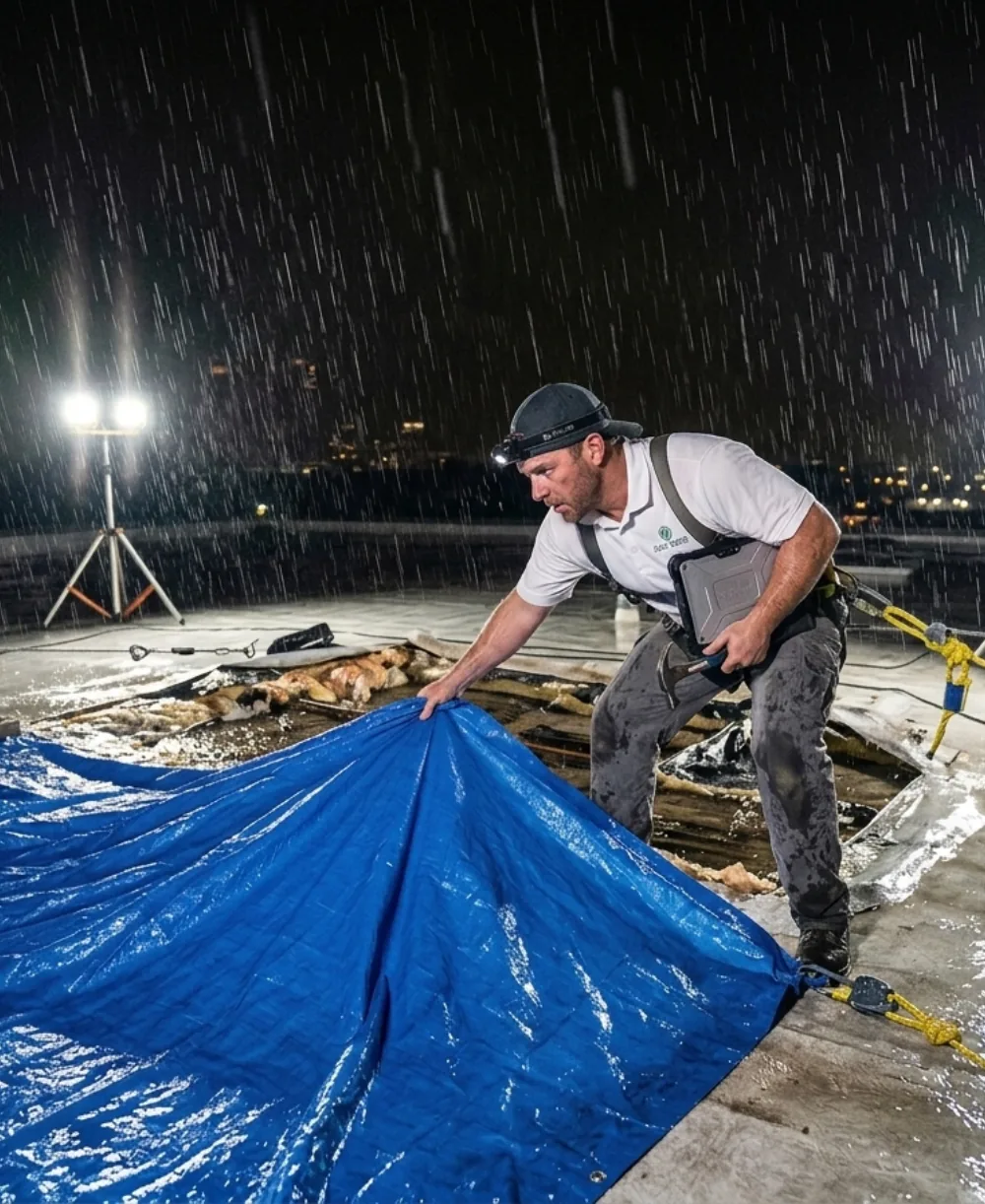 An East West Maintenance crew on a 24/7 emergency & dispatch job